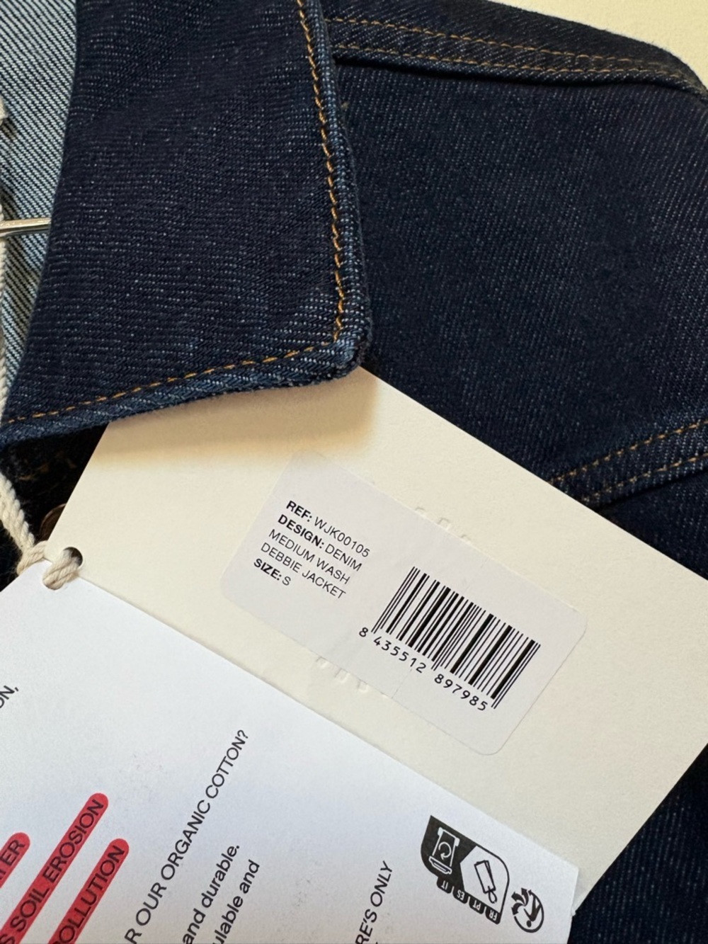 NWT Thinking Mu Debbie Denim Jacket Size Small - Picture 12 of 16
